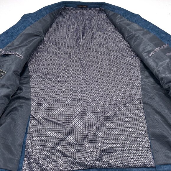 Pierre Loren Willie 52R Blue Men's Sport Coat Blazer Superior 150s 2-Button - Picture 2 of 7